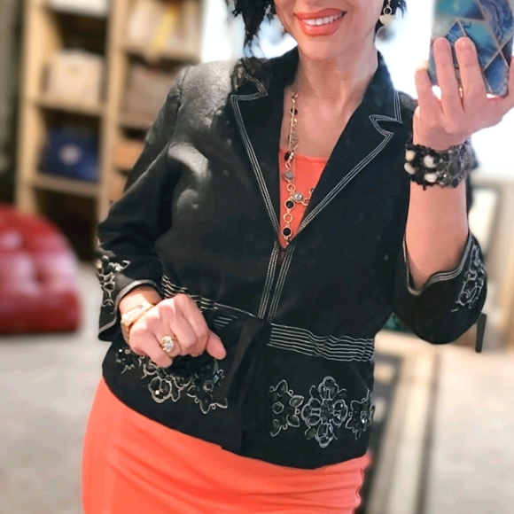 Bejeweled lil crop jacket - Picture 1 of 14